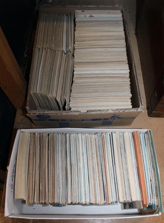 Lg collection of postcards, early 20C and later, inc  topographical, greetings, many Tucks, Valentine, etc. (approx 1350)